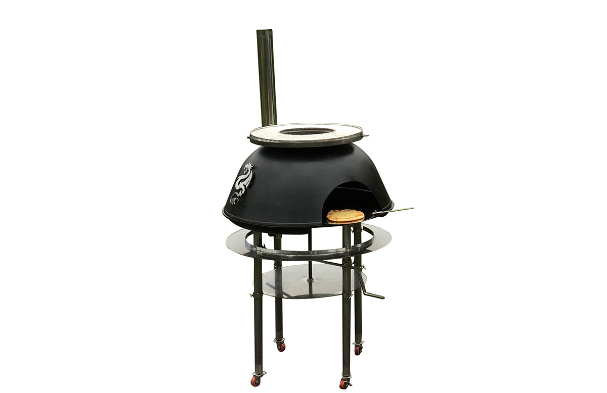 Cast iron Fire Pit oven and stainless stand